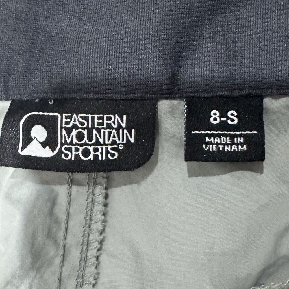 Eastern Mountain Sports EMS Convertible Hiking Cargo Pants Sz 8 S Gray Zip-Off - Picture 3 of 9